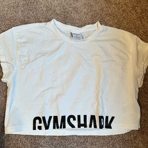 Gymshark White Tee with Black Logo